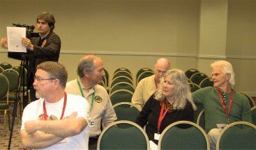 Audience assembles