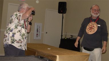 Jim Thompson photographs Bob Zeuschner's Major Award
