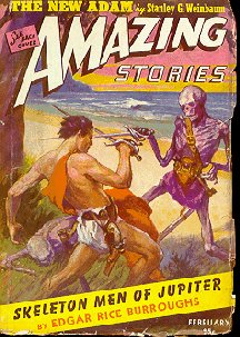 Amazing: February 1943 - Skeleton Men of Jupitor - J. Allen St. John