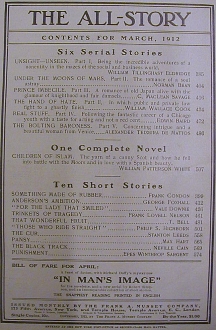 All-Story March 1912 - Under the Moons of Mars 2/6 contents