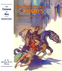 J. Allen St. John: Chessmen of Mars - 8 sepia interiors - Jetan board on back cover