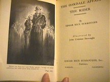 Frontispiece of JCB's personal copy of Oakdale Affair/The Rider