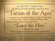 All-Story announcing appearance of Tarzan of the Apes