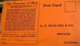 McClurg First Edition of Chessmen of Mars with promo postcard