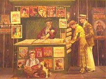 A newstand in the glory years of the pulps: ERB Rules
