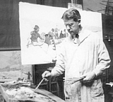 Frank Schoonover at work