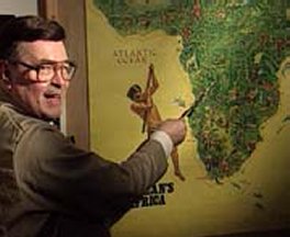 George explaining Tarzan's Africa