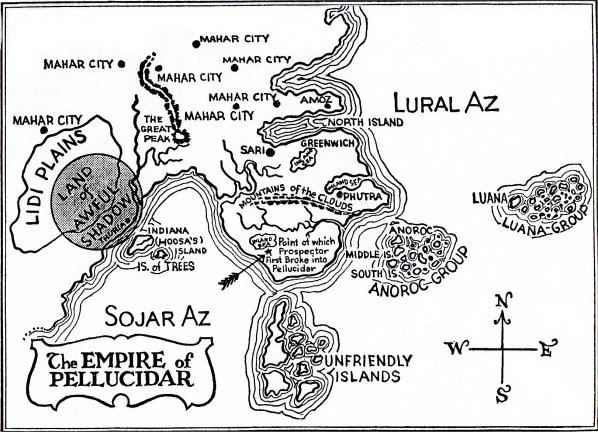 ERB map of Pellucidar