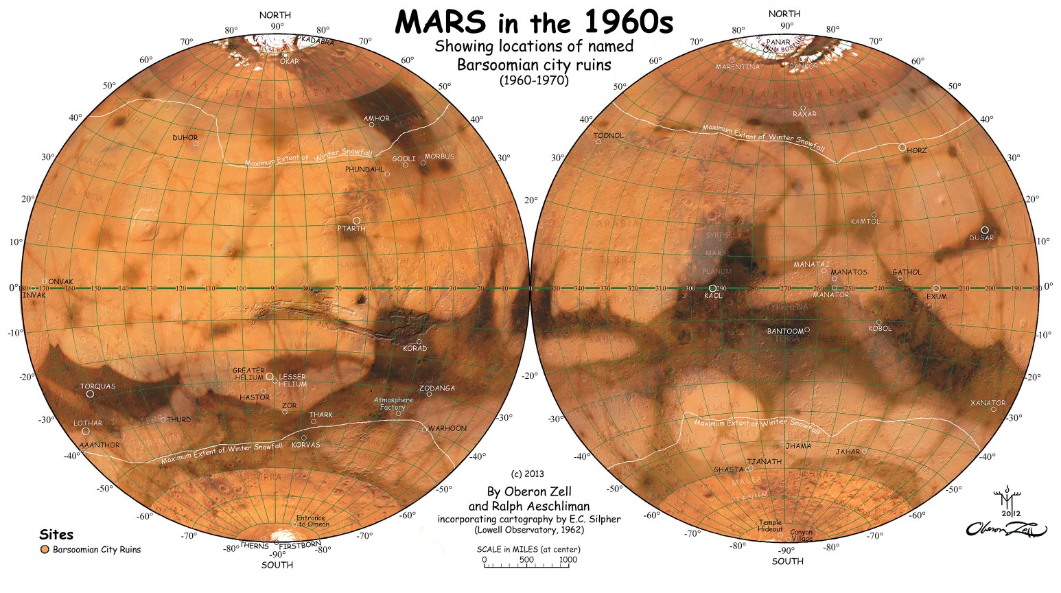 Карта марса сатурна