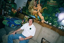 Bill Ross under the Target Tarzan display