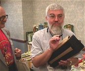 Huck and Jim Thompson distributing the Moon Maid CD-ROM