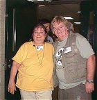 Joan and Bill entering the Library Auditorium