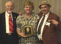 BB VIPs Bob Hyde and George McWhorter present award to JoN