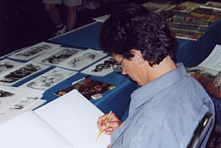 Tom Yeates sketching THE LOST JUGGLER