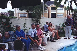 Poolside at Dum-Dum 2001 host Pete Ogden's house