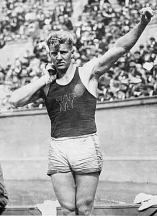 Brix throws the shot-put at the 1928 Olympic games