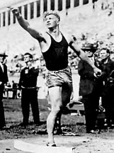 Brix throws the shot-put at the 1928 Olympic games