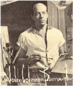 John Coleman Burroughs in his studio