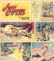 December  ~ Dec. 7, 1941 ~ First John Carter Sunday Page by John Coleman Burroughs