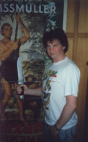 Laurence Dunn with Weissmuller knife