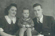 With Mother Louise and father, Chief Petty Officer Jerry Hillman, RCN