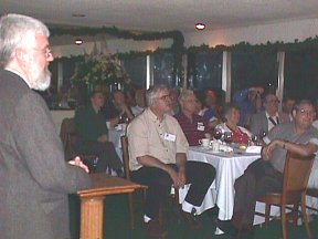 Jim addressing the crowd and introducing Mary Burroughs