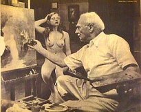 Fortunino Matania at work