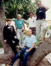 Five ERB Fanzine Editors at ERB's Grave Site: 1989 - George with Pete Ogden, Frank Westwood, Bill Ross, Mike Conran