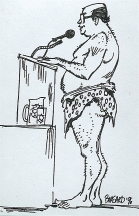 This is how I look at 70 . . . but I Still Live - caricature by Tim Burgard