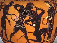 Theseus fighting the Minotaur