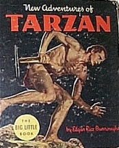 Herman Brix on the cover of New Adventures of Tarzan Big Little Book