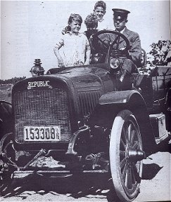 Ed's Republic Truck with Joan, Hulbert, Judson Branch and Louis J. Ziebs ~ July 2, 1916