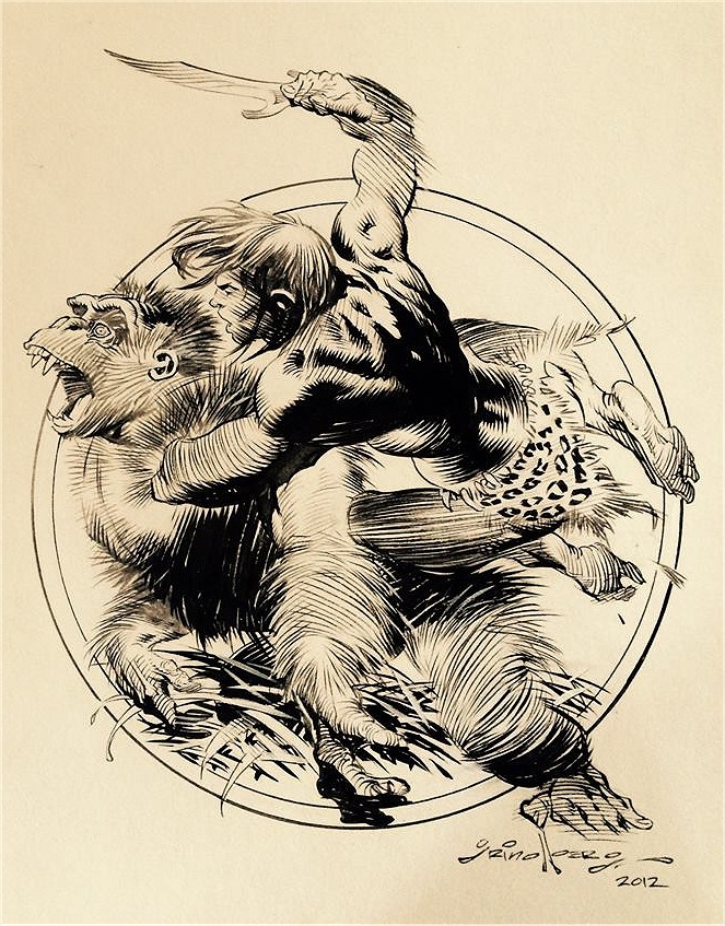 ERBzine 6277: III Grindberg Burroughs Tarzan Art