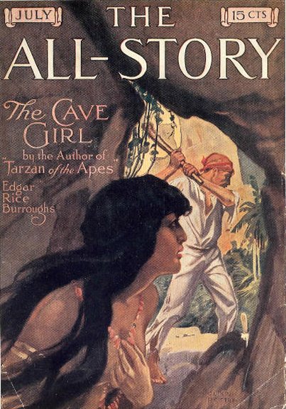 All-Story July 1913 - Cave Girl - Clinton Pettee Art 1/3