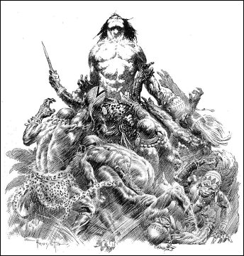 He had me captured by an African Chief: Frank Frazetta art