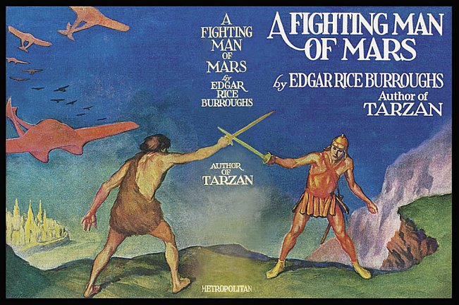 Hugh Hutton Wraparound Cover: A Fighting Man of Mars - frontispiece