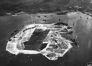 Ford Island from much the same angle as Japanese bomber pilots viewed it on 7 December 1941