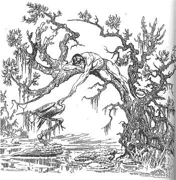 Tarzan art by Burne Hogarth