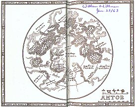 ERB Map of Amtor with Amtorian Alphabet