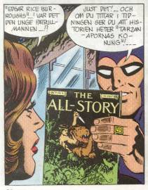 [The Phantom proudlyshows his copy of The All-Story.]