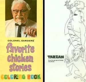 Tarzan in Colonel Sanders' Favorite Chicken Stories Coloring Book