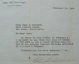 February 13, 34 letter from ERB