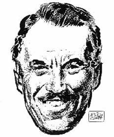 Russ Manning sketch by Milton Caniff