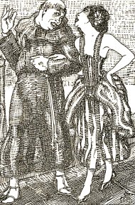 The monk looked fresh and vigorous; the girl was very pretty.