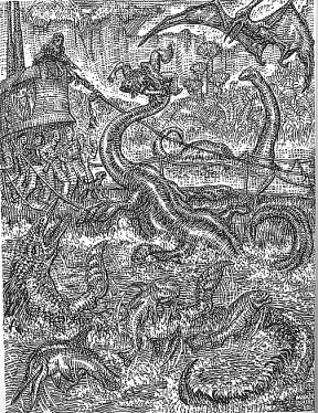 Frontispiece: Shrieking and screaming, the German was dragged from the deck.