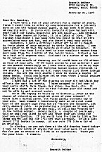 Letter from Ken Webber to Russ Manning: Feb. 21, 1974