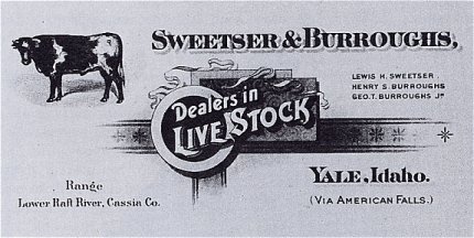 Sweetser and Burroughs Business Card ~ Idaho