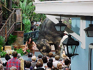 Tarzan dismounts Tantor
