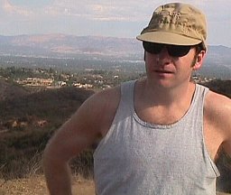 Tracy Griffin with the San Fernando Valley in the background