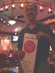 Brian Bohnett with Jerry's menu